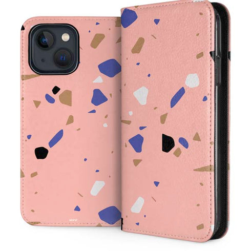 Pink Terrazzo iPhone 15 Plus Folio Case