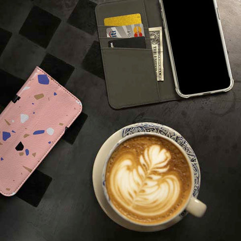 Pink Terrazzo iPhone 15 Plus Folio Case