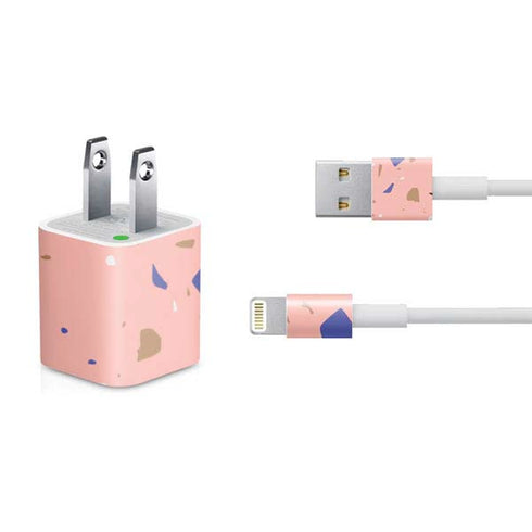 Pink Terrazzo iPhone Charger (5W USB) Skin