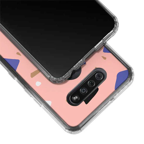 Pink Terrazzo LG K51/Q51 Clear Case
