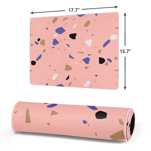 Pink Terrazzo Gaming Mouse Pad