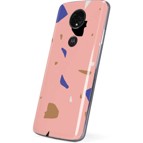 Pink Terrazzo Moto E5 Plus Skin