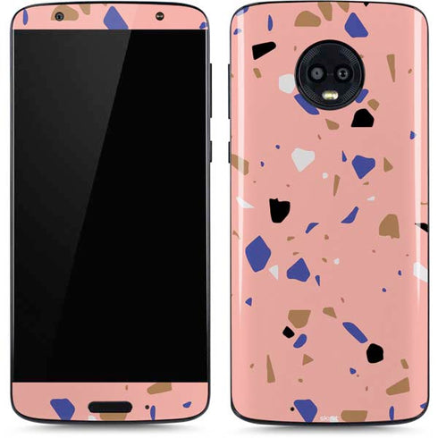 Pink Terrazzo Moto G6 Skin