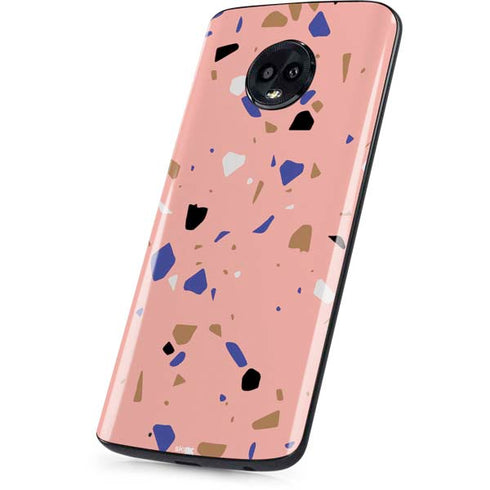 Pink Terrazzo Moto G6 Skin
