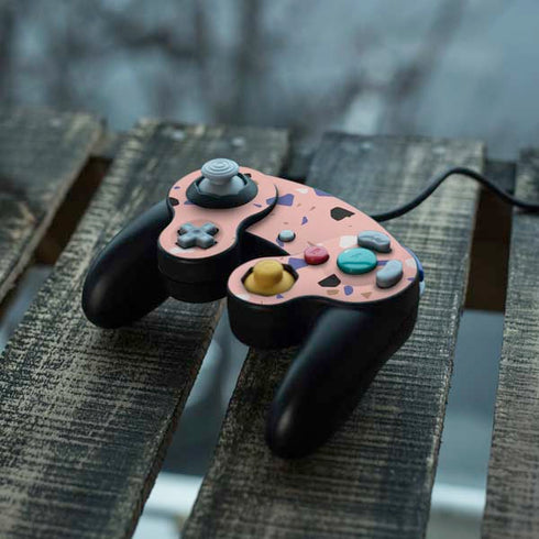 Pink Terrazzo Nintendo GameCube Controller Skin