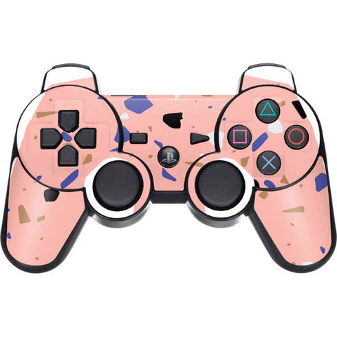 Pink Terrazzo PS3 Dual Shock wireless controller Skin