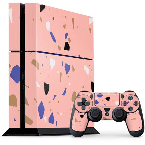 Pink Terrazzo PS4 Console and Controller Bundle Skin