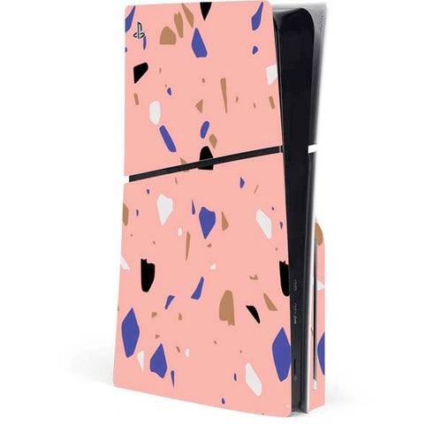 Pink Terrazzo PS5 Slim Disk Console Skin