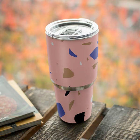 Pink Terrazzo Yeti 30oz Rambler Tumbler Skin