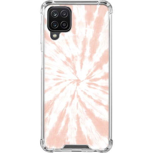 Pink Tie Dye Galaxy A12 Clear Case