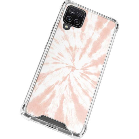Pink Tie Dye Galaxy A12 Clear Case