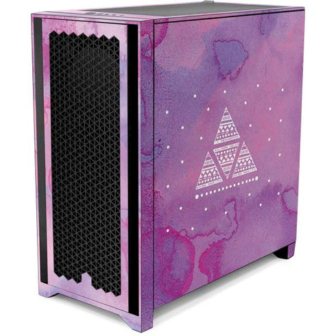 Pink Tribal Euphoria Corsair 4000D Tempered Glass Mid-Tower ATX Case Skin