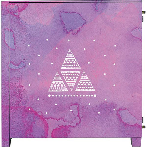 Pink Tribal Euphoria Corsair 4000D Tempered Glass Mid-Tower ATX Case Skin