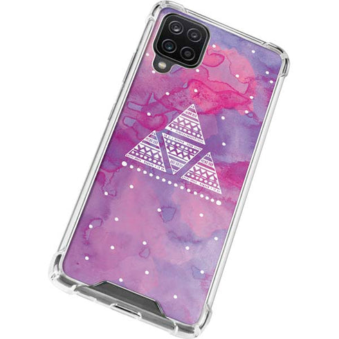 Pink Tribal Euphoria Galaxy A12 Clear Case