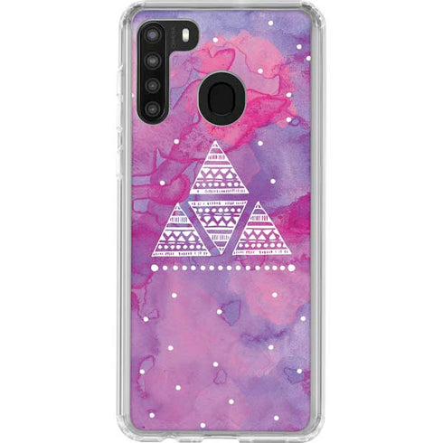 Pink Tribal Euphoria Galaxy A21 Clear Case