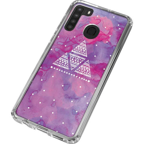 Pink Tribal Euphoria Galaxy A21 Clear Case