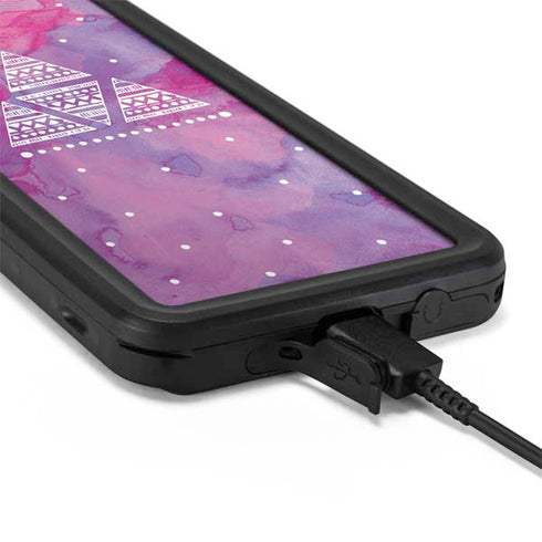 Pink Tribal Euphoria Galaxy S20 Plus Waterproof Case