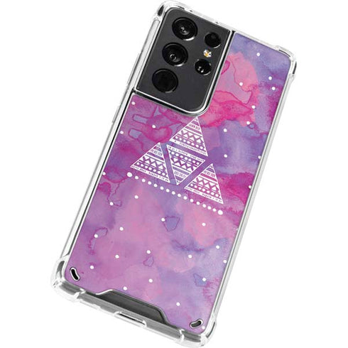 Pink Tribal Euphoria Galaxy S21 Ultra 5G Clear Case