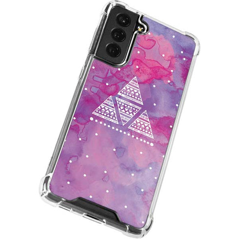 Pink Tribal Euphoria Galaxy S22 Clear Case