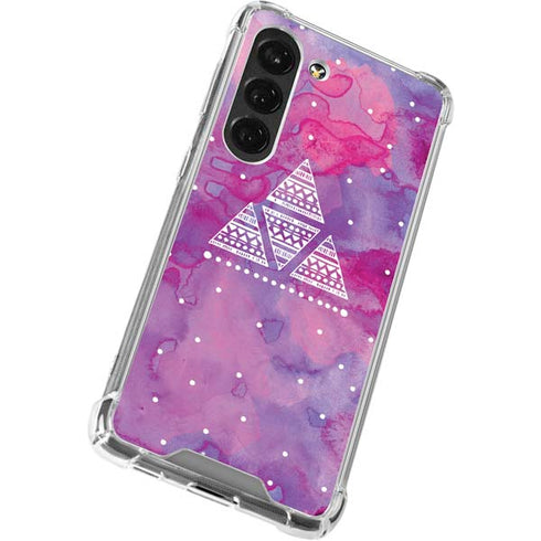 Pink Tribal Euphoria Galaxy S23 Clear Case