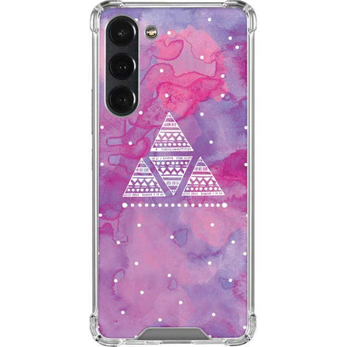 Pink Tribal Euphoria Galaxy S23 Plus Clear Case