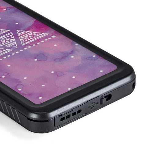 Pink Tribal Euphoria Galaxy S23 Plus Waterproof Case