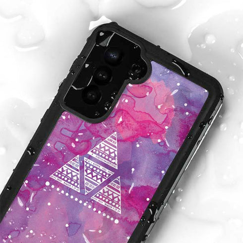 Pink Tribal Euphoria Galaxy S23 Waterproof Case