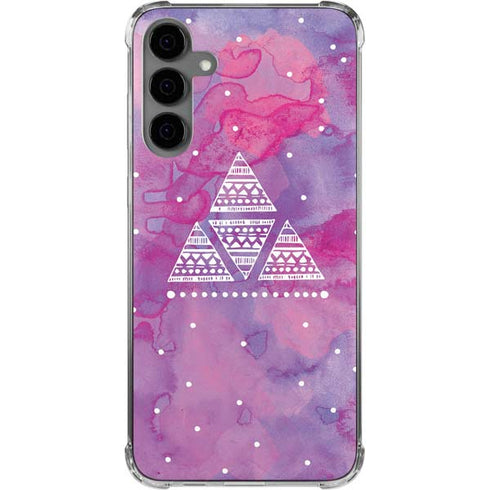 Pink Tribal Euphoria Galaxy S24 Plus Clear Case