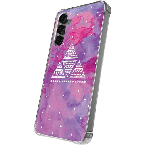Pink Tribal Euphoria Galaxy S24 Plus Clear Case