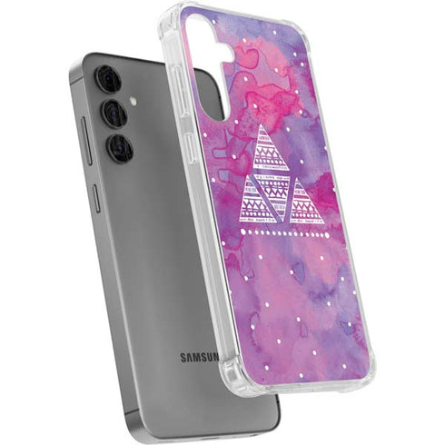 Pink Tribal Euphoria Galaxy S24 Plus Clear Case