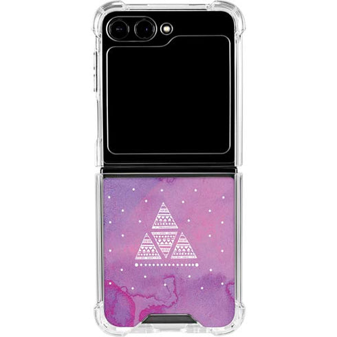 Pink Tribal Euphoria Galaxy Z Flip5 5G Clear Case