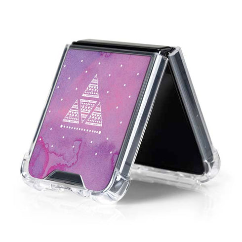 Pink Tribal Euphoria Galaxy Z Flip5 5G Clear Case