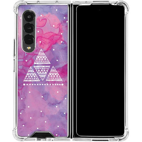 Pink Tribal Euphoria Galaxy Z Fold4 5G Clear Case