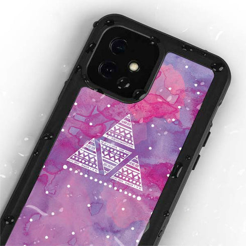Pink Tribal Euphoria iPhone 12 Mini Waterproof Case