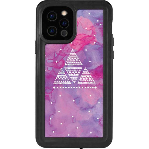 Pink Tribal Euphoria iPhone 12 Pro Waterproof Case