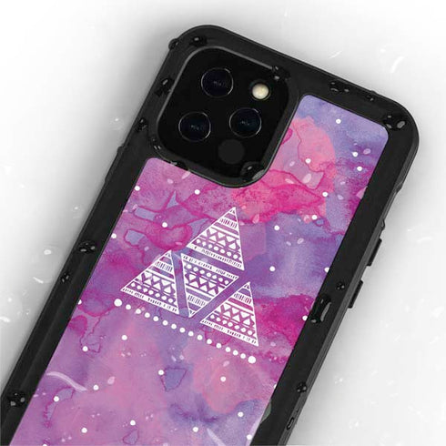 Pink Tribal Euphoria iPhone 12 Pro Waterproof Case