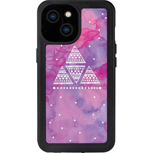 Pink Tribal Euphoria iPhone 13 Mini Waterproof Case