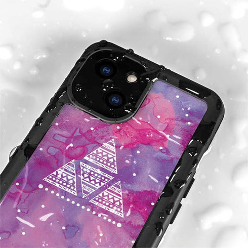 Pink Tribal Euphoria iPhone 13 Mini Waterproof Case