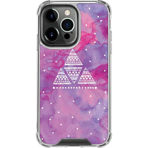 Pink Tribal Euphoria iPhone 13 Pro Clear Case
