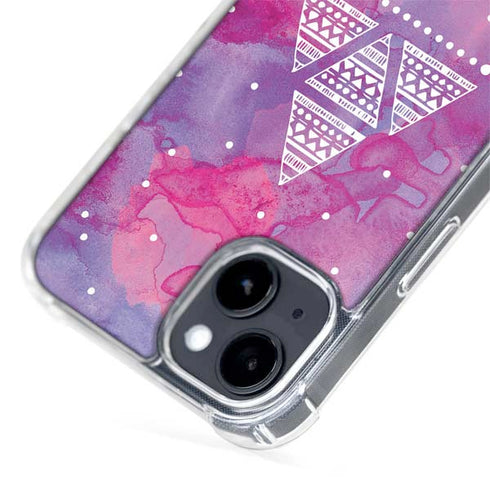 Pink Tribal Euphoria iPhone 15 Plus MagSafe Case