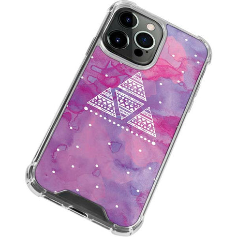 Pink Tribal Euphoria iPhone 14 Pro Clear Case