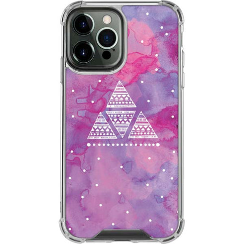 Pink Tribal Euphoria iPhone 15 Pro Max Clear Case