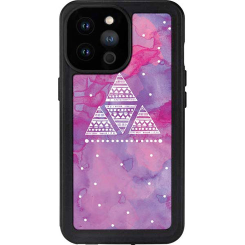 Pink Tribal Euphoria iPhone 14 Pro Max Waterproof Case