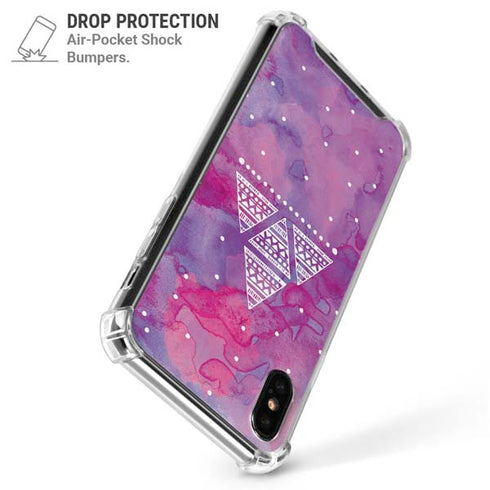 Pink Tribal Euphoria iPhone XS Max Clear Case