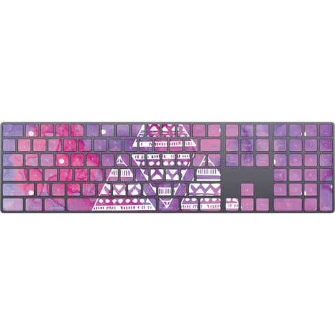 Pink Tribal Euphoria Magic Keyboard with Numeric Keypad Skin