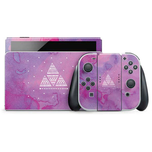 Pink Tribal Euphoria Nintendo Switch OLED (2021) Skin