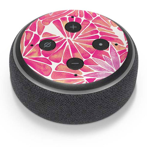 Cat Coq Pink Water Lilies Amazon Echo Dot Skin