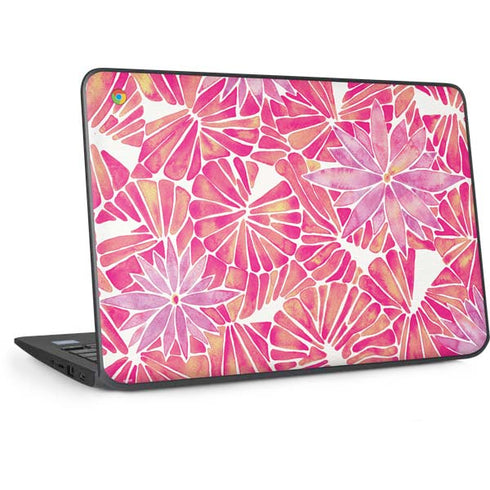 Pink Water Lilies by Cat Coq HP Chromebook Skin
