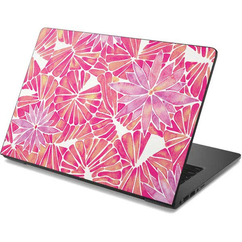 Cat Coq Pink Water Lilies Dell Chromebook Skin