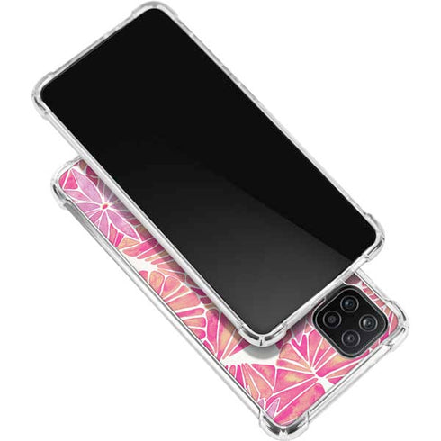 Cat Coq Pink Water Lilies Galaxy A12 Clear Case
